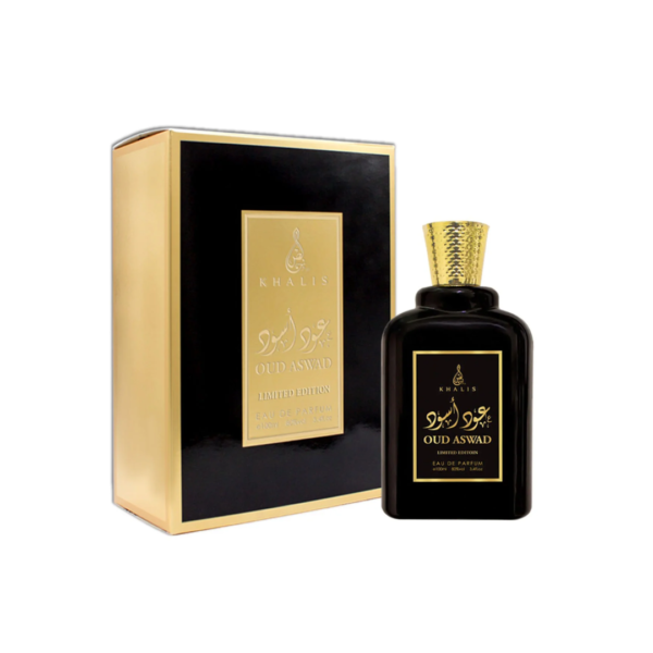 Oud Aswad by Khalis 100ml EDP Floral Rose Spicy Vanilla Musk Balsamic Oud Unisex